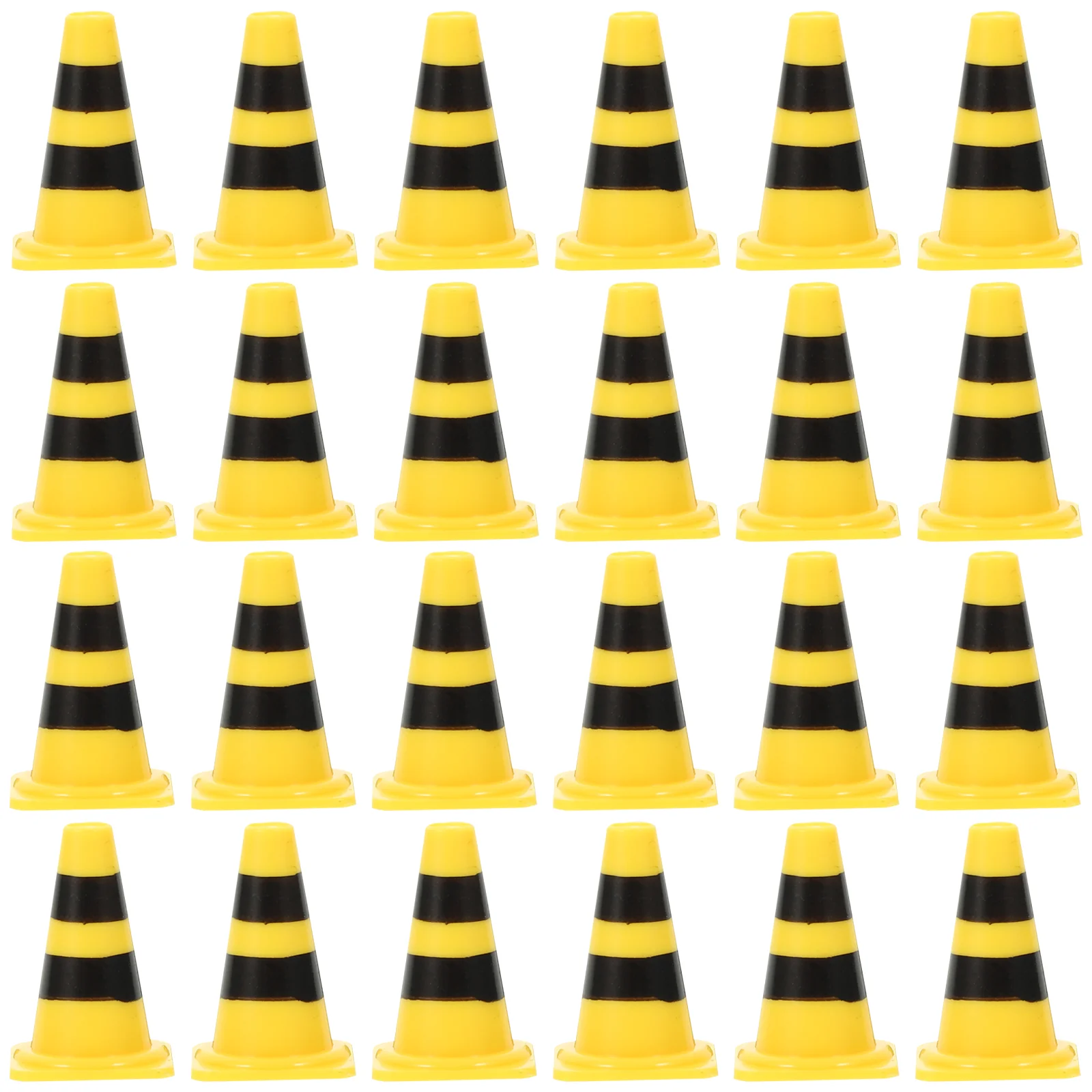 30 Pcs The Sign Warning Cone Model Child Children’s Toys Abs Miniature Traffic Cones