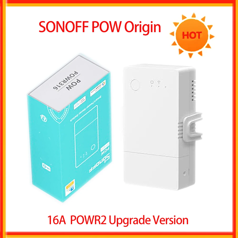 Sonoff Pow Origin 16A Wifi Smart Power Meter Switch Tensione Di Corrente Di Alimentazione Consumo Energetico Totale In Tempo Reale Risparmia Energia