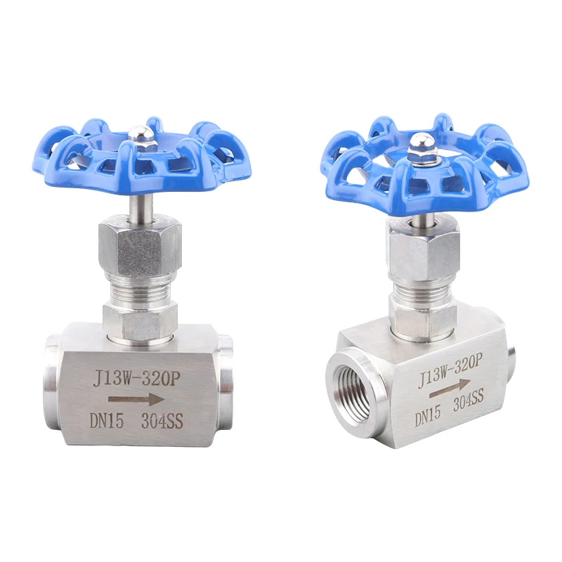 J13W-320P 304 Stainless Steel Female Thread Needle Valve High Pressure Globe Valve 1/4 3/8 1/2 3/4 1