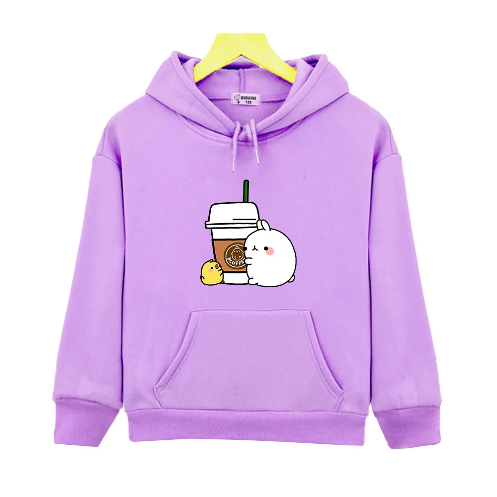 Children's Clothings Molang and Piupiu Hoodie Kids Cute Rabbit Print Sweatshirts Baby Boy Clothes Kawaii Top Teen Girls Clothing hoodie for kid Hoodies & Sweatshirts