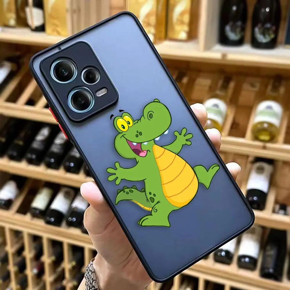 thumbnail image 1 of Funda mate para Redmi NOTE 12 11 10 11S 10S 9 9S 9T 8 7 6 5 4 3PRO PLUS 4G 5G Funda Coque Capa Shell lindo cocodrilo de dibujos animados, 1 of 5