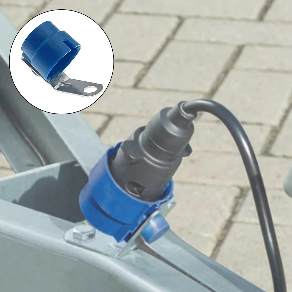 Round Parking Cover Trailer Plug Holder Trailer Connector For 7 /13 Pin Plugs Adapter Caravan Car Truck Accessories trailer plug adapter trailer plug holder