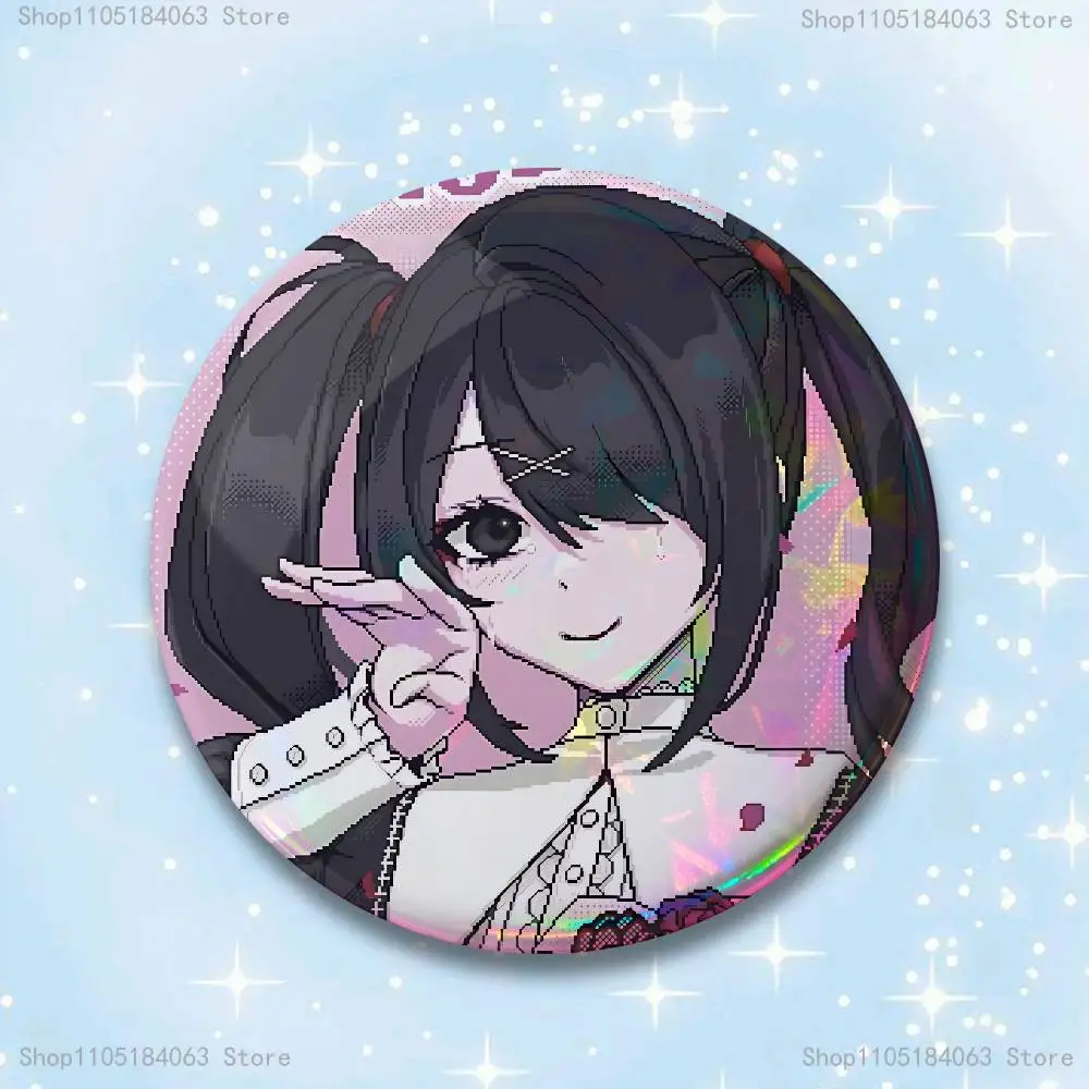 Needy Streamer Overload Abzeichen 25 32 44 58 75 mm runde Cosplay Pin Bag Decor Fans sammeln Freunde Geschenke Brosche Souvenir – Detail 12