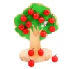 New 1 set Montessori Educational Wooden Toys Magnetic Apple Tree Baby Toy Early Childhood Learning Preschool Training 1