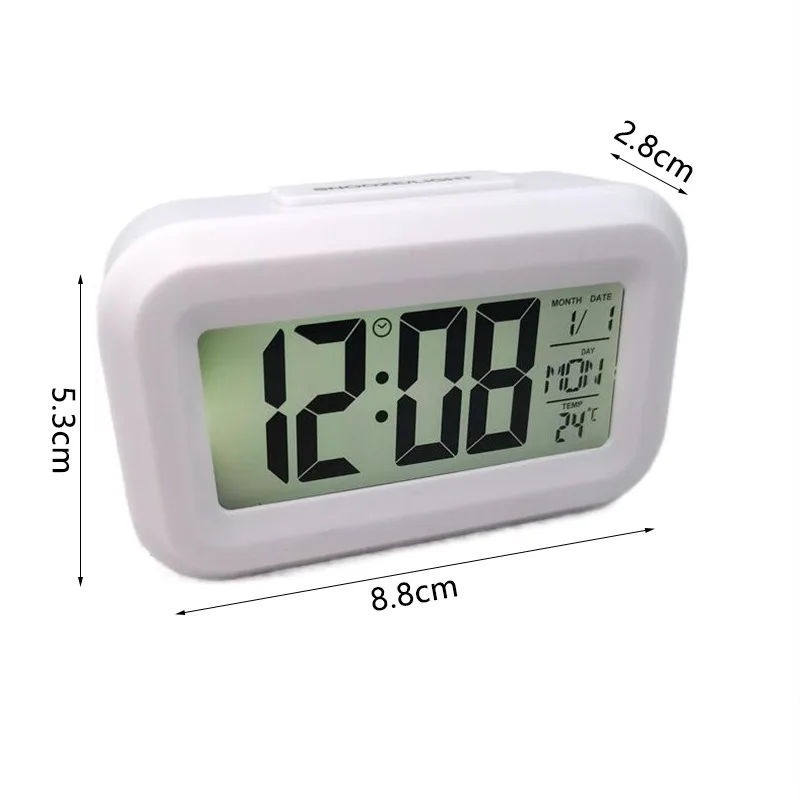 3D Large LED Digital Wall Clock Date Time Celsius Nightlight Display Table Desktop Clocks Korea Alarm Clock From Living Room pendulum wall clock Wall Clocks