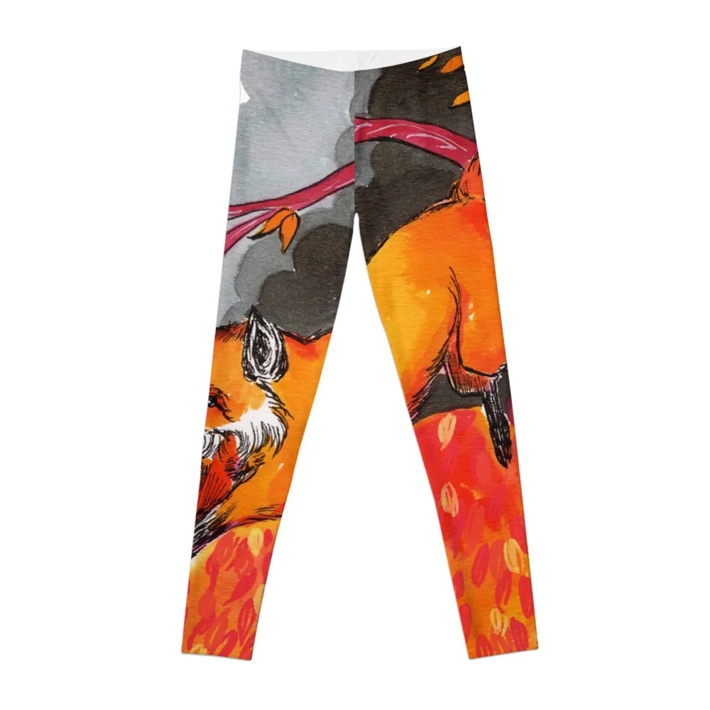 

Self destruct Fox Leggings gym leggings sport leggings Women legins for Women