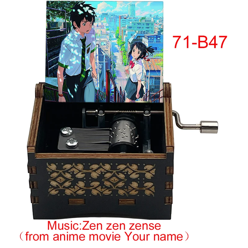 Zenzenzense music from anime movie Your name Kimi no Na wa Music Box Hand Birthday Christmas Gift Casket office Decoration