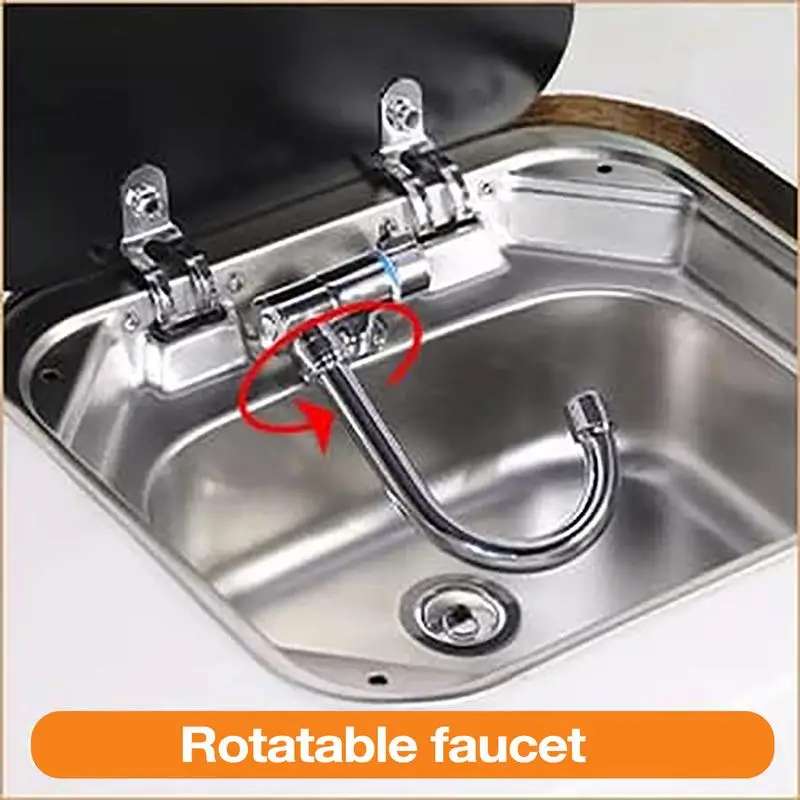 FoldableRVFaucet360DegreeSwivelSingleHandleControlCampervans