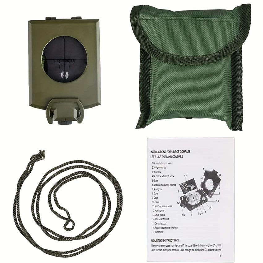 Mulitifunctional Outdoor Survival Military Compass Waterproof Navigation Geological Compass Waterproof Compass Navigation Compass Geological Compass Survival Compass