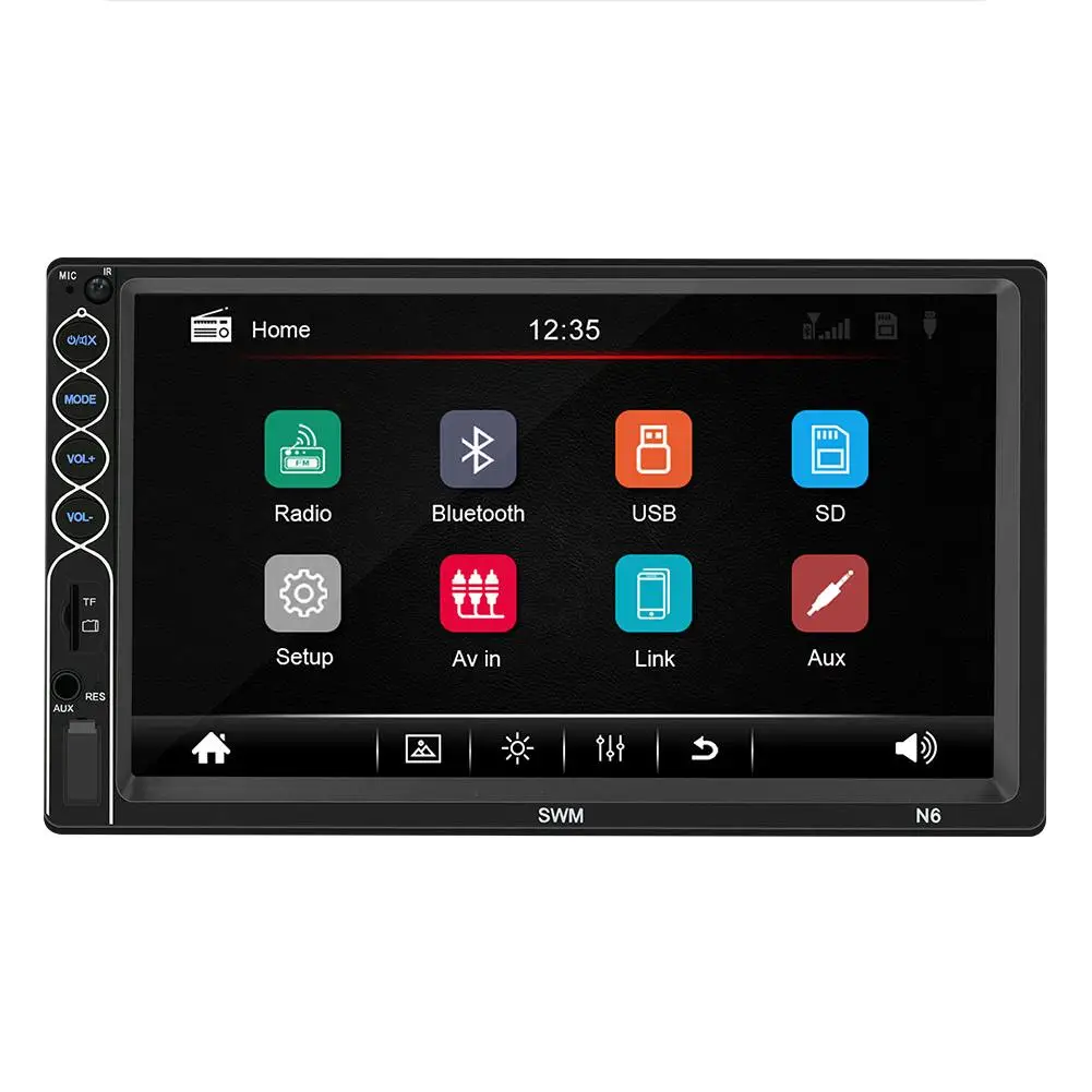 N6 Double Din Car Stereo 7 Inch Touch Screen Car Audio Radio MP5 MP3 Player Compatible For X-R Interconnect