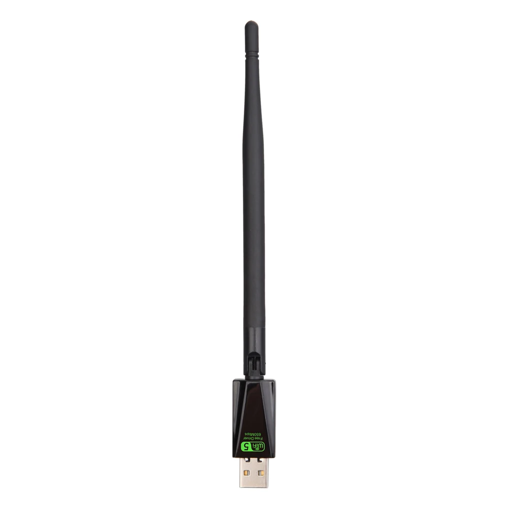 650Mbps 듀얼 밴드 2.4G+5G WiFi 어댑터 드라이버 무료 USB 2.0 WiFi5 무선 네트워크 카드 데스크탑 노트북 PC용 5dBi 안테나
