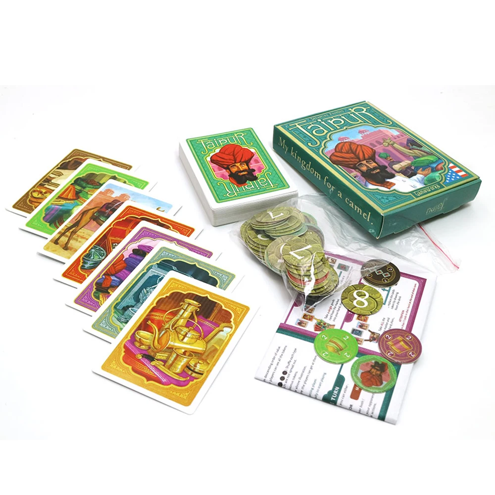 Family Board GamesSpanish Jaipur Board Games.English Jaipur Board Game  .English Spanish Rules Strategy Card Games for 2 Players| | - AliExpress