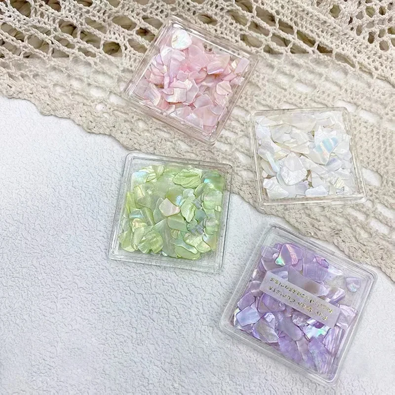 

1 Pcs Japanese Nail Art Accessories Ultra-thin Texture Shell Sheet Irregular Thin Seashell Patch Nail Decorations