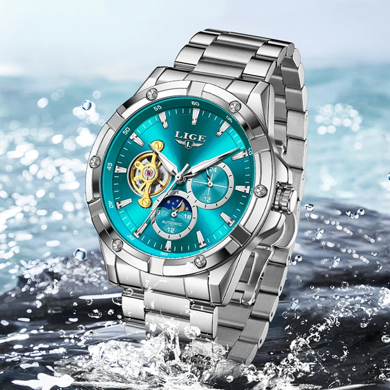 New Tourbillon Automatic Watches For Men Fashion Business Watch Men Luxury Sports Waterproof Men's Mechanical Wristwatch_voghion.com