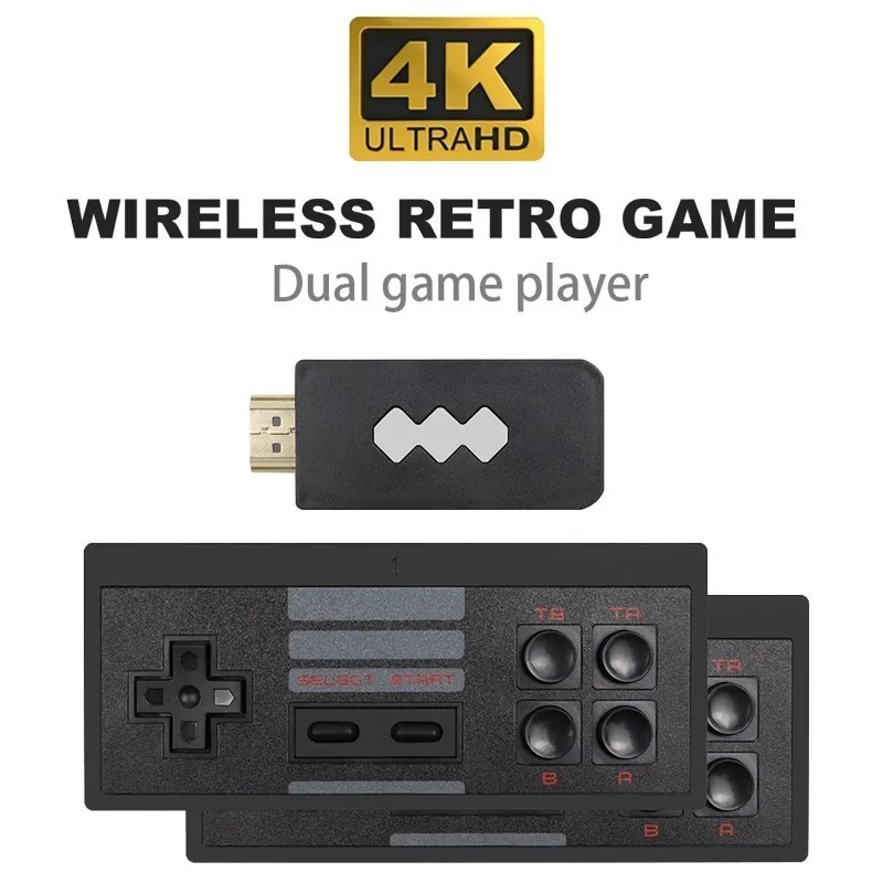 USB Wireless Handheld TV Video Game Console Build In 1800 Classic 8 Bit Game mini Console Dual Gamepad HDMI-compatible Output