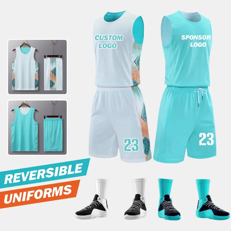 

Custom Mens Reversible Basketball Uniform Professional Jersey Breathable Quick Dry Basketball Shirt Cheap Basketball Jersey B308