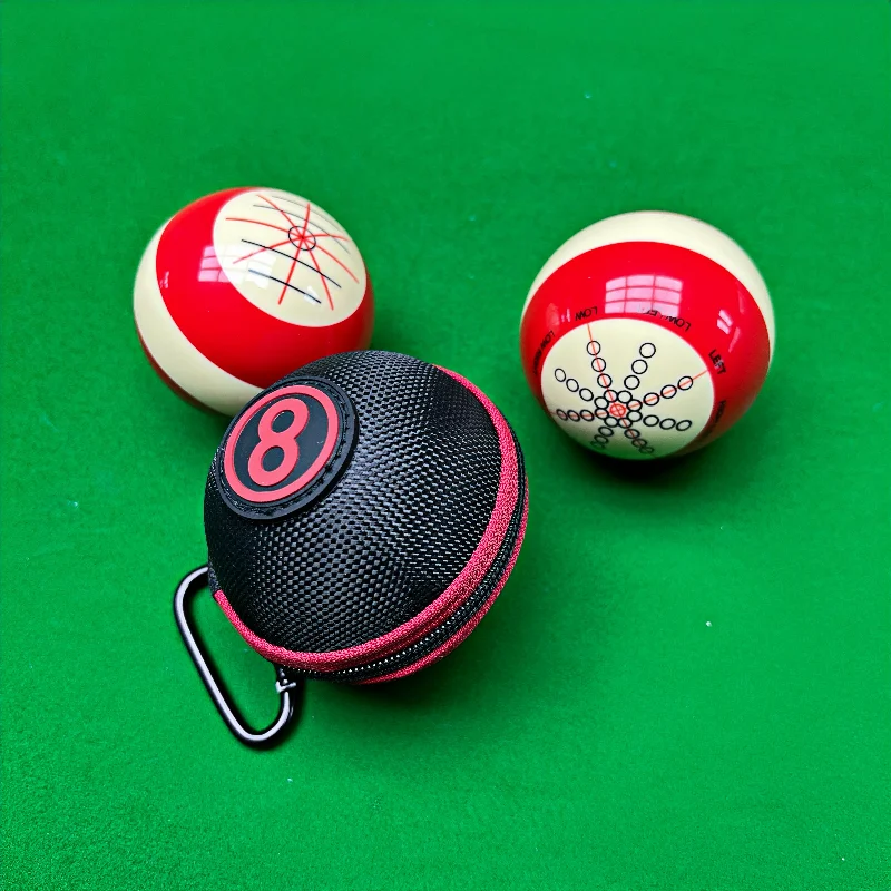 Premium 5.72cm Billiard Training Cue Ball with Durable Storage Bag - Enhanced Precision for Auxiliary Aim and Pocketing Drills