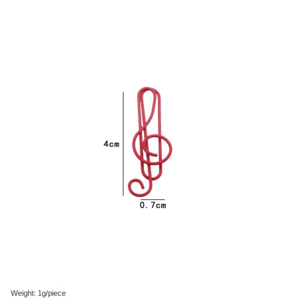 20PCS/Set Metal Music Shape Paper Clips Durable Music Note Music Note Shaped Paper Clip Stationery Cute