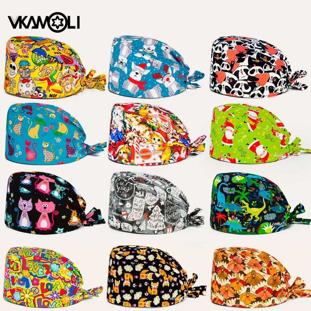 Scrub Caps Christmas Medical Cap Christmas Scrub Caps Types Scrub Caps Cartoon Aliexpress