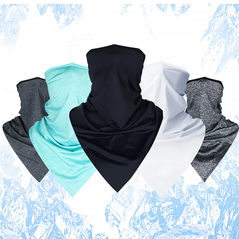 1PC Outdoor Cycling Breathable Ice Silk Neck Cover Face Bandana Windproof Dust Neck Cool Scarf Wrap Sports Neckwear Headband men s cycling gloves half finger breathable anti skid gloves for sports riding bicycle guantes shockproof pads cucling gloves