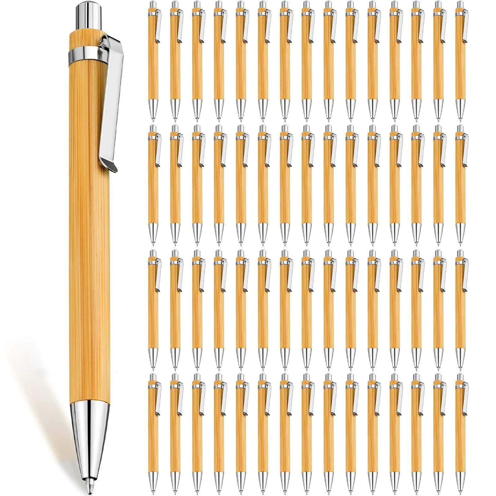 

30Pcs Bamboo Wood Ballpoint Pen Bamboo Pen 1.0mm Tip Office School Wrting Stationery Business Signature Ball Pens Hot