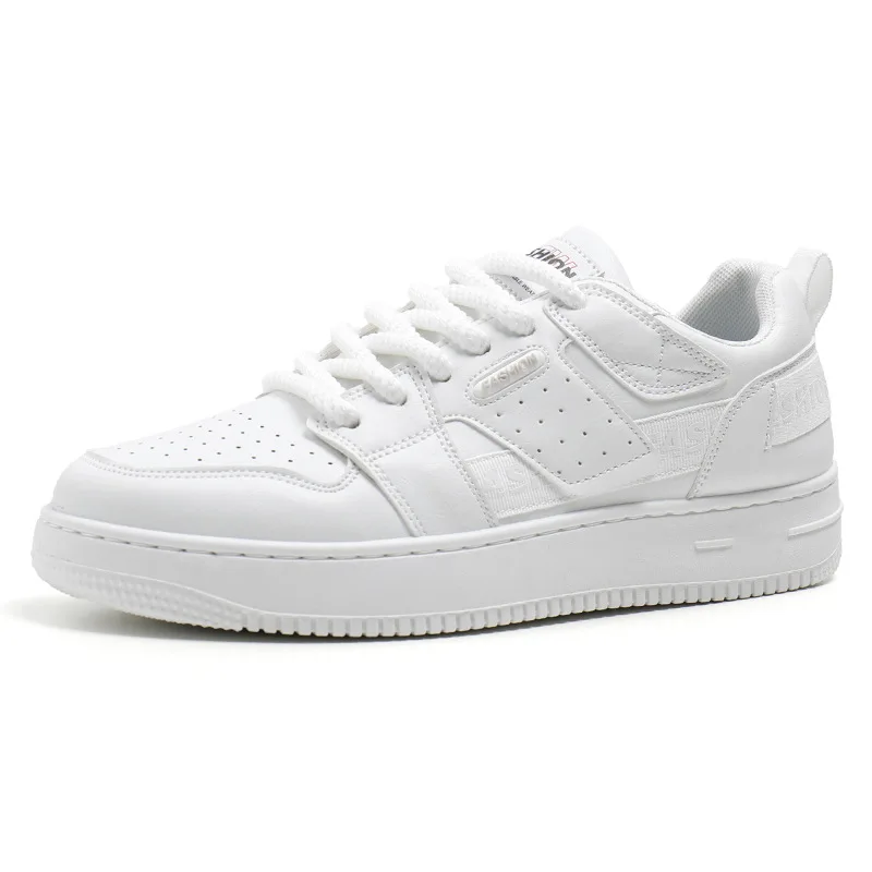 

Мужские повседневные кроссовки из ПУ кожи, водонепроницаемая Вулканизированная обувь, удобные дышащие кроссовки для крикета на шнуровке, модная швейная нить, 2023