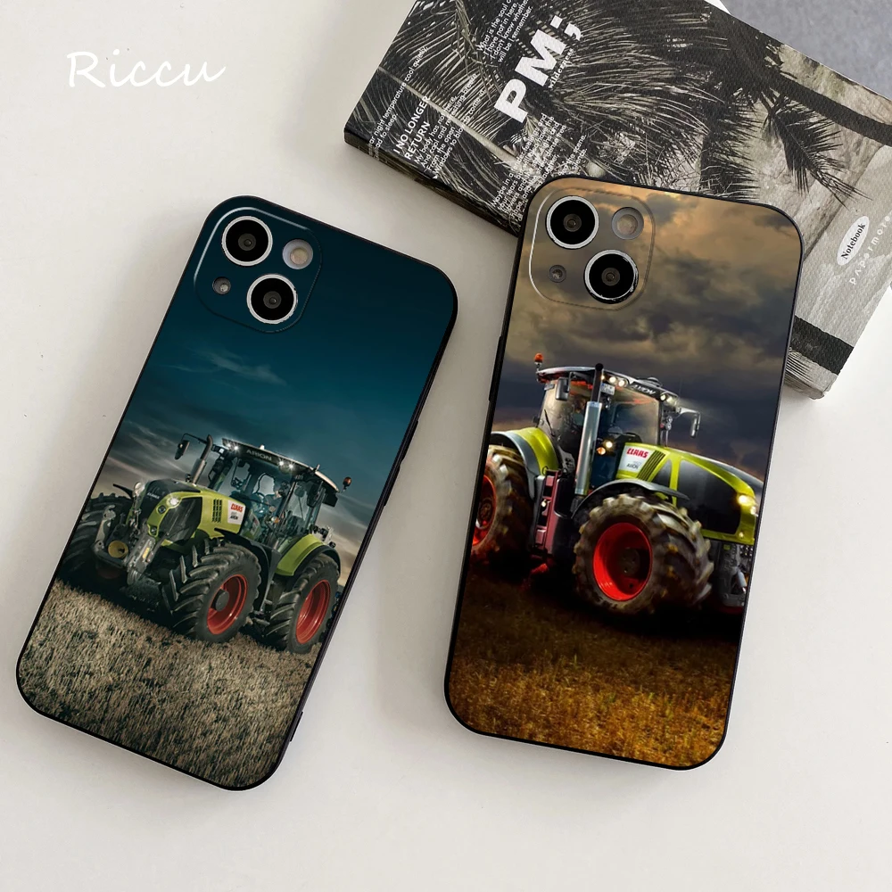 Claas Tractor Phone Case Vetro Temperato Per Iphone 14 13 12 11 Pro Xr Xs Max 8X7 Plus 12 Mini Cover A Copertura Totale Per Telefono