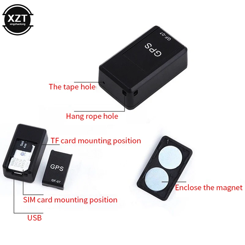 GF-07 Strong Magnetic GPS Tracker Car Motorcycle Bicycle Tracking Locator Vehicle Tracker Pet Child Anti-lost Device Locator gps tracker gps locator anti lost tracker gps car tracker