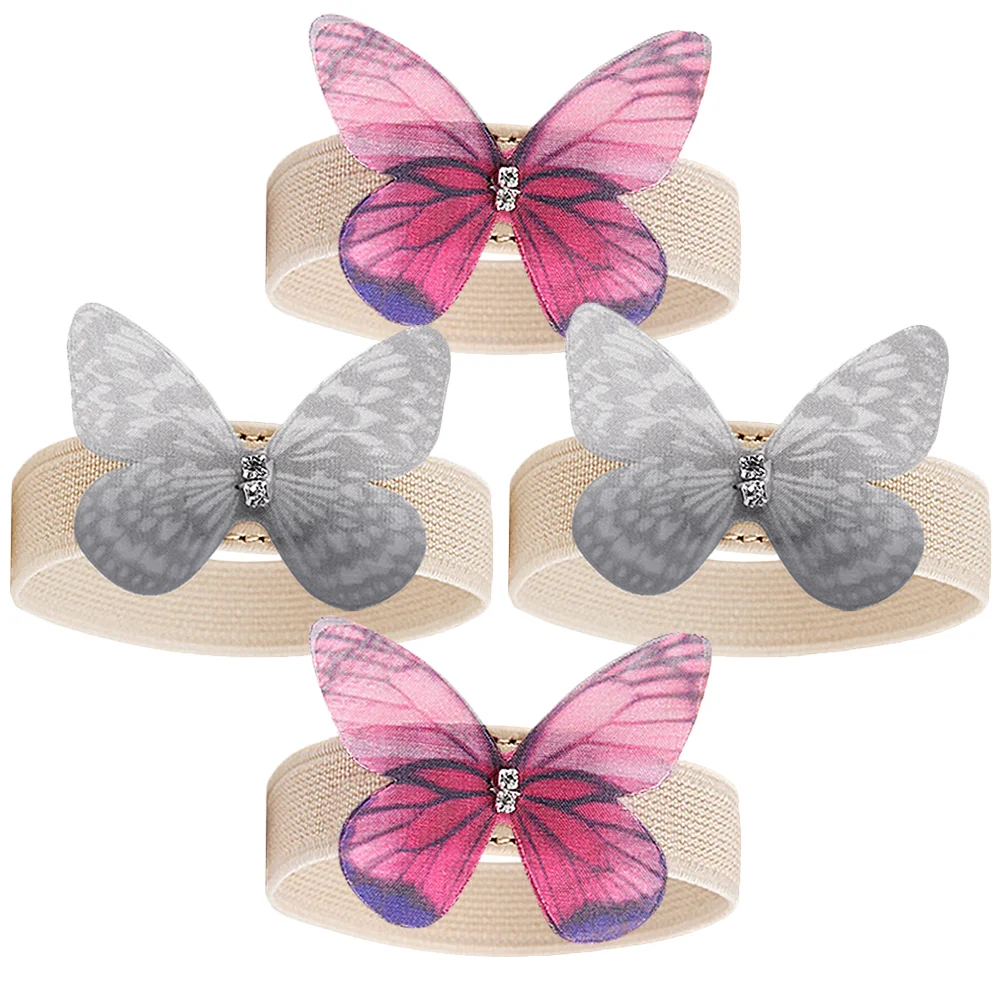 

2 Pairs Elastic Laces Heels Replacement Ankle Straps for Elasticity Shoelaces High Decorative Child Shoes Women
