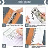 A6 Binder Classeur Budget PU Leather Planner Pockets Cash Envelope Organizer System Excluding transparent Zipper Pocket Notebook 3