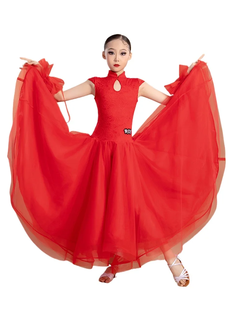 

2024 Modern Dance Dress New Children's Ballroom Dance Dress Ballroom Dance Costumes