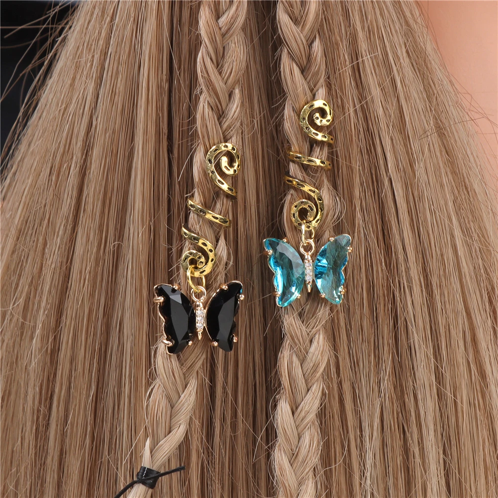 Girls Headdress Butterfly Star Pendant Hair Clip For Women Braid Trendy  Metal Hair Rings DIY Western Style Hair Accessories 6pcs - AliExpress