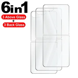 Premium Back Tempered Glass Screen Protector - HD Protective Film - Z Flip 6 (6 in 1 Set)