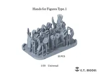ET MODEL P35-320 1:35 Hands for Figures Type.1 Universal 3D Printed 1
