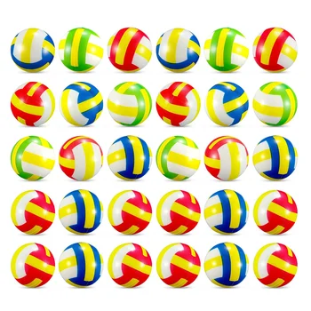 30Pcs Mini Volleyball Stress Balls 2.36 Inch Sports Balls Mini Volleyball Toys for Children for Stress Relief,Party Toys 1