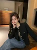 Wool Coat Women Jacket Short Autumn Winter Cardigan Long Sleeve Top Single Breasted Tweed Versatile Wool Top Full Sleeve 2024 5