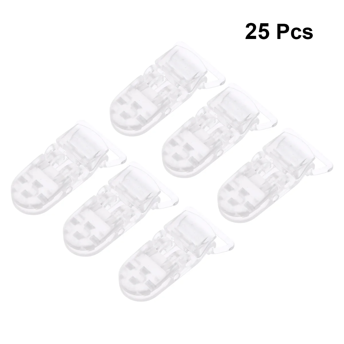 

25Pcs Pacifier Clips DIY Craft Clear Pacifier Badge T Shaped Clips Teething Grasping Clip Replacement for Infant Newborn