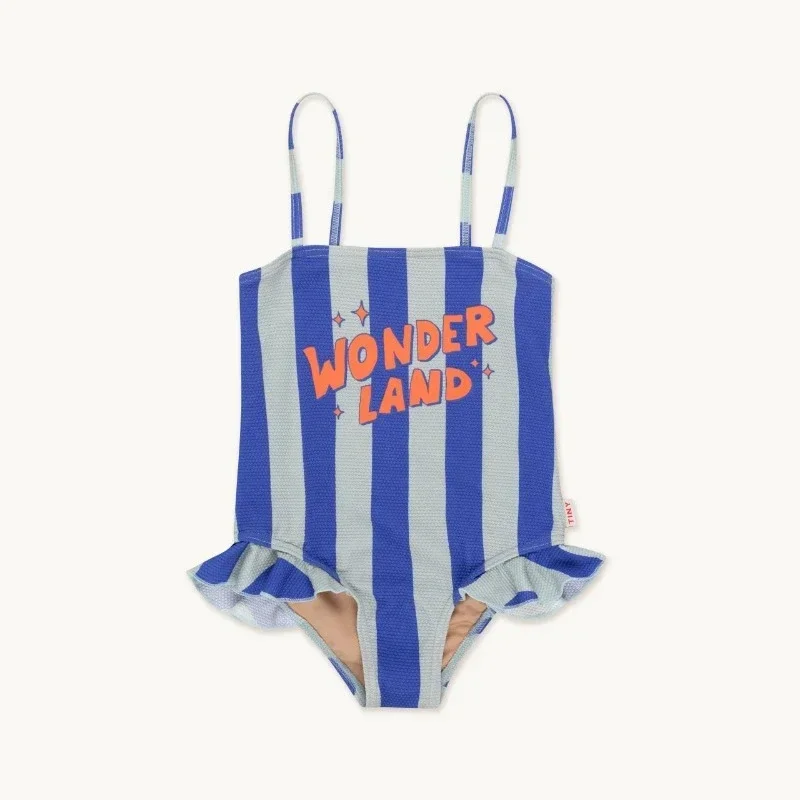 2025 New Girls' Swimsuit Cartoon Cute Little Girl Bikini Baby Boy Swimwear Swimming Vacation Children's Beach Pants Clothing 3