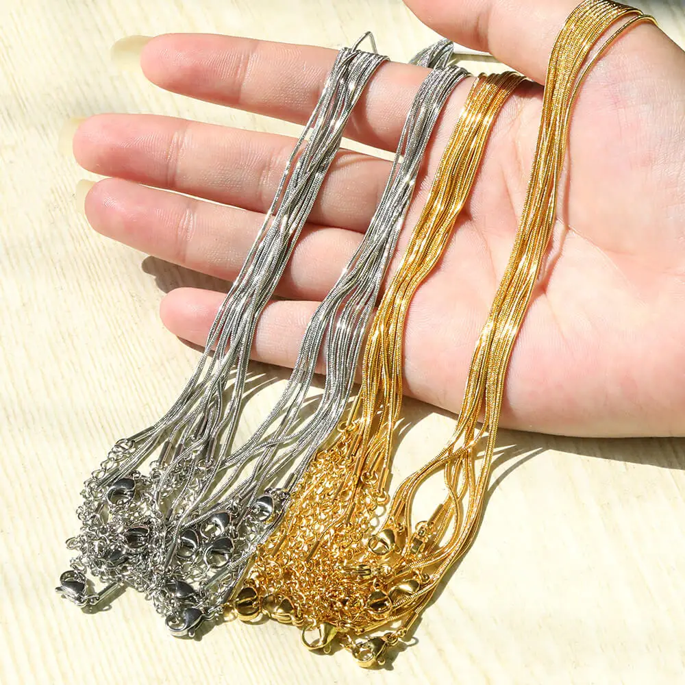 Punk Stainless Steel Snake Necklace for Men Women
