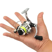 

HOT Mini100 Pocket Spinning Fishing Reel Alloy Fishing Tackle Small Spinning Reel 4.3:1 Metal wheel pesca Small Reel