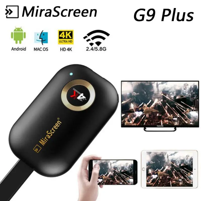 

Mirascreen G9 Plus 2,4G/5G 4K Miracast Wifi для DLNA AirPlay TV Stick Wifi Дисплей Dongle приемник для IOS Android windows