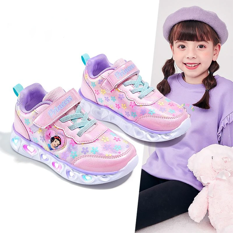 frozen-kawaii-snow-white-children's-shoes-2023-autumn-new-campus-versatile-shiny-lightweight-fashionable-breathable-sweet-sports