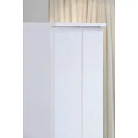 Two Door Wardrobe with Two Drawers and Hanging Rod, White muebles de dormitorio  closet organizer 5