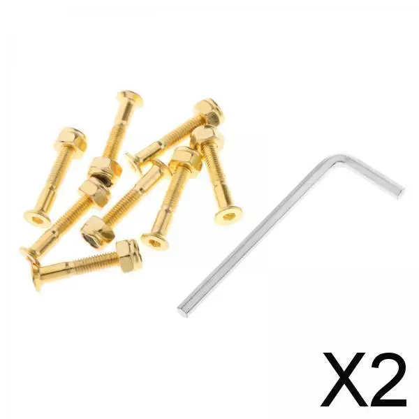 

Set of 16 Longboard Skateboard Wheel Mounting Bolts and Tool
