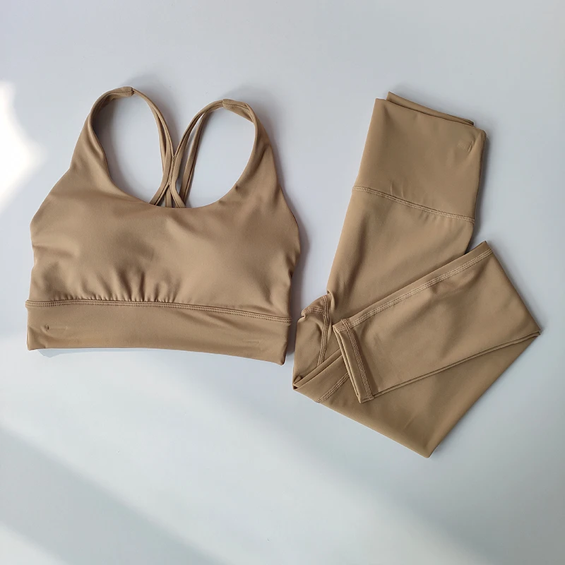 thumbnail image 1 of Traje de Yoga de gama alta, Sexy, a la moda, adelgazante, levantamiento de cadera, deportes, Fitness, sujetadores y mallas, camiseta sin mangas, conjunto transpirable, 1 of 6