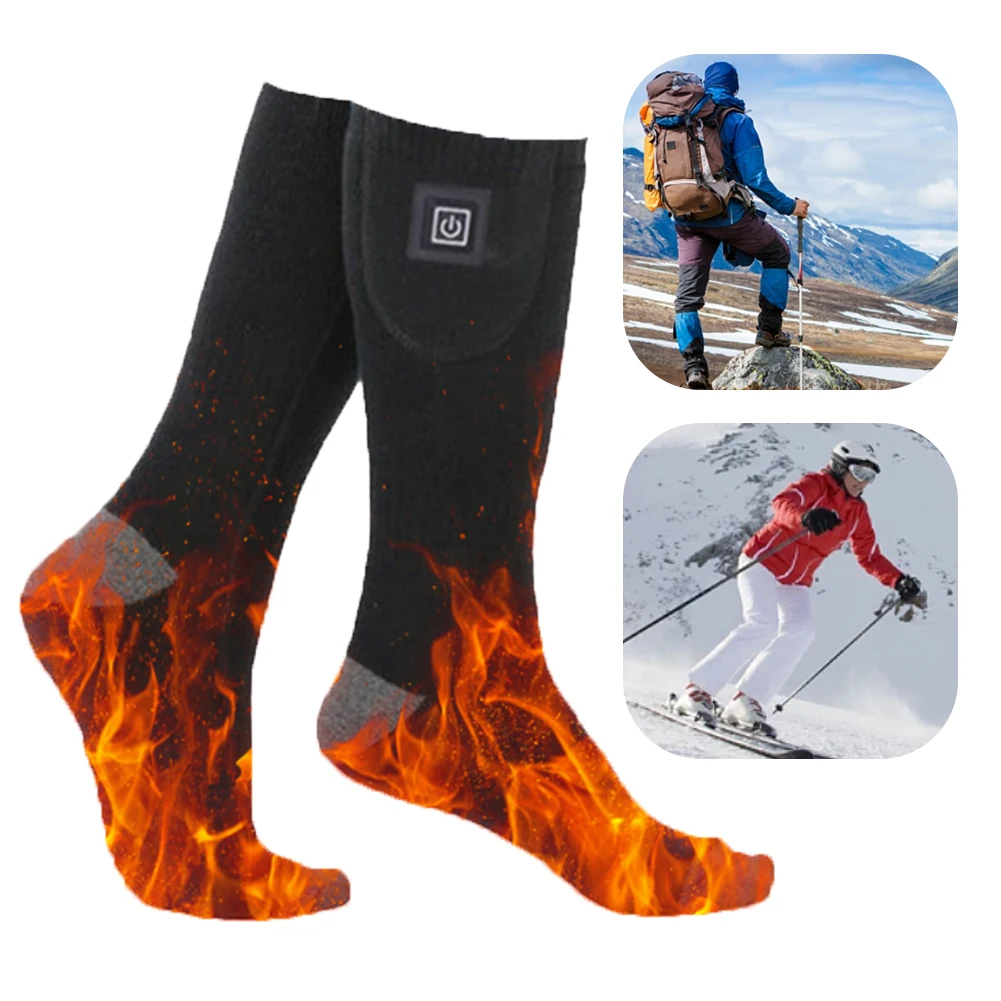 Heated Socks Winter Rechargeable Outdoor Sport Thermal Heated Foot Warmer Fast Heating Sports Socks Snowmobile Skiing self heating socks