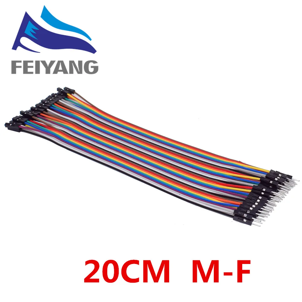 SAMIROB Dupont Line 20 cm Stecker auf Stecker + Stecker auf Buchse und Buchse auf Buchse Überbrückungsdraht Dupont-Kabel für Arduino – Detail 5