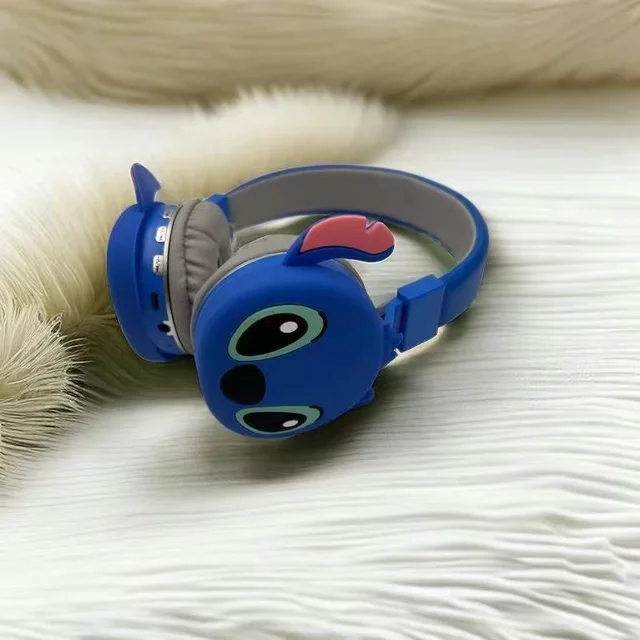 New Disney Stitch Wireless Bluetooth Headphones AH-806 HIFI Stereo Sound  Foldable Headsets with Mic Anime Cartoon Children Gift - AliExpress