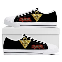 Anime Yu-Gi-Oh Millennium Puzzle Yami Mutou Low Top Sneakers Mens Womens Teenager Canvas Sneaker Casual Couple Shoes Custom Shoe 2