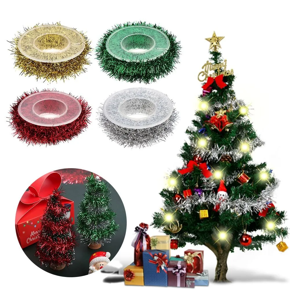 1 Rotolo Di Filo Di Lana Filato Confezione Regalo Nastro Filo D'Argento Dorato Strisce Colorate Filo Appeso Filato Di Lana Di Rattan Ornamento Dell'Al